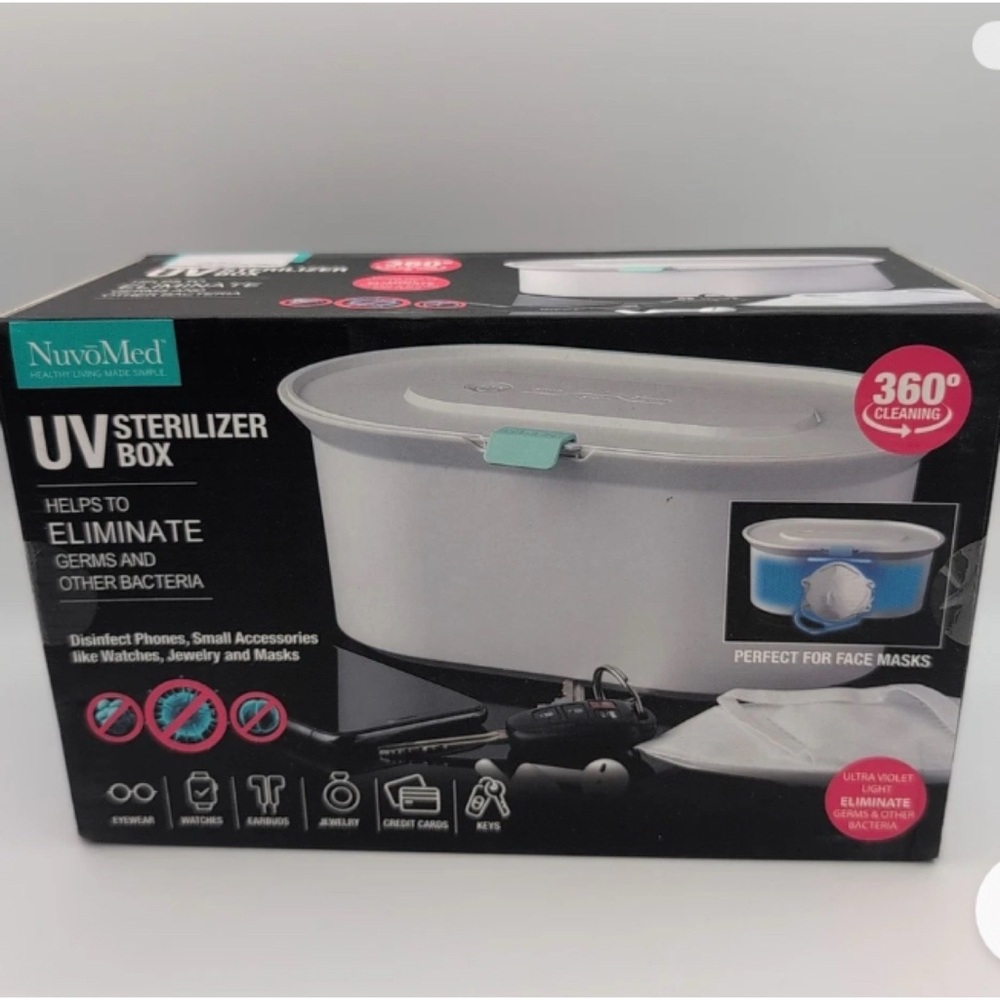 Nuvo‎ Med  UV Sterilizer Box Eliminates 99% Of Germs Bacteria NEW Sanitize